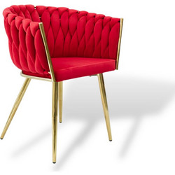 Homeone Πολυθρόνα Βελούδινη Μπορντό 85x60x50cm VLT01-GRED