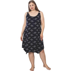 Γυναικείο νυχτικό αμάνικο homewear D5281 - ΜΑΥΡΟ