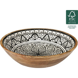 Μπολ από Ξύλο Μάνγκο Dune Μαύρο - 33cm KA0571 Home Deco Factory