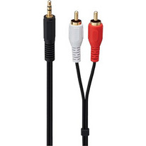 Logik 3.5mm σε RCA Gold 1.5m Καλώδιο Ήχου