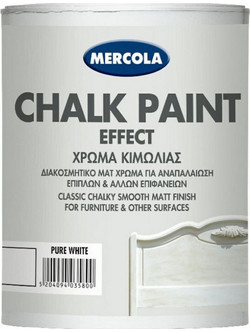 Mercola Chalk Paint Effect Χρώμα Κιμωλίας Λευκό Pure White 750ml
