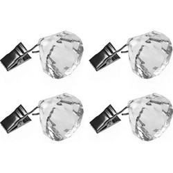 ΣΦΙΓΚΤΗΡΑΣ ΓΙΑ ΤΑ ΤΡΑΠΕΖΟΜΑΝΤΙΛΑ VERSA 3,6 x 6 x 3,6 cm ΔΙΑΜΑΝΤΙ 4ΤΕΜ