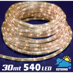 BAKAJI Λαμπερός Σωλήνας 30 Μέτρα LED Θερμό Λευκό 540 Φώτα για Εσωτερική και Εξωτερική Χρήση 02001559