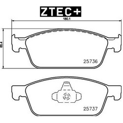 ΔΙΣΚΟΦΡΕΝΑ ZTEC+ΕΜ.FORD FOC3/TRAN.CONN. 1.5/6 13+
