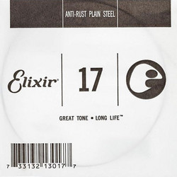Elixir Strings Anti-Rust Χορδή Ηλεκτρικής Κιθάρας Plain Steel 17"