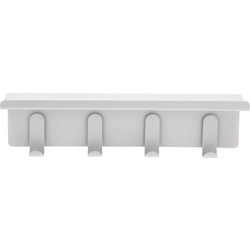 Zone Denmark Ράφι Τοίχου Με Κρεμάστρα Μεταλλικό 40x11,5x15 - A-Hallway Soft Grey