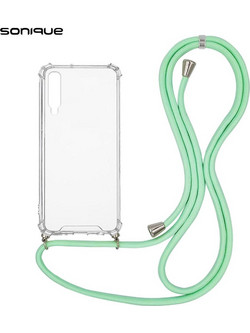 Sonique Armor Clear Θήκη Σιλικόνης με Κορδόνι Samsung Galaxy A50 / Galaxy A50S / Galaxy A30S Βεραμάν