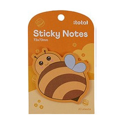 Αυτοκόλλητα Χαρτάκια Σημειώσεων | I-Total Sticky Notes Bee | 73x73mm | 20 Φυλλών | Xl3102H
