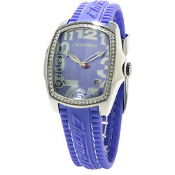 Chronotech Γυναικείο Ρολόι με Μωβ Δερμάτινο Λουράκι CT7016LS-12
