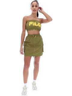 Fila Μίνι Φούστα Υφασμάτινη Ψηλόμεση Cargo Χακί LW119311
