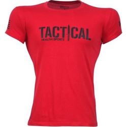 T-SHIRT TACTICAL Κόκκινο Με Μαύρο Logo 21111 (H&S)
