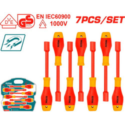 Total THKISD0701 Σετ 7 Κατσαβίδια Ηλεκτρολόγου VDE 1000V με 7 Εναλλασσόμενες Μύτες