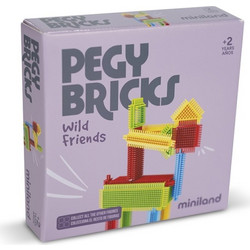 Miniland Παιχνίδι Κατασκευής Pegy Bricks Wild Friends