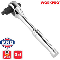 WORKPRO WP271014 Καστάνια 3 Υποδοχών (1/4"+3/8"+1/2") (72T) (Καρτέλα)