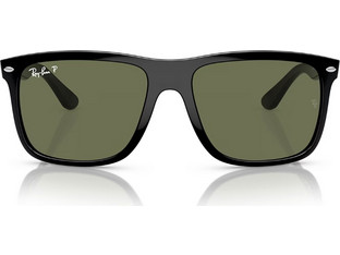 Ray-Ban RB4547 601/58 Γυαλιά Ηλίου Τετράγωνα Κοκάλινα Μαύρα με Καφέ Polarized Φακό