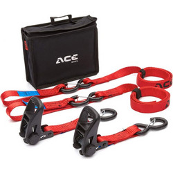 Acebikes Σέτ ιμάντες πρόσδεσης Μοτοσυκλέτας για μεταφορά ratchet premium pack