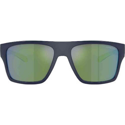 Arnette AN43302 7628N Ανδρικά Γυαλιά Ηλίου Τετράγωνα Κοκάλινα Μαύρα με Πράσινο Καθρέπτη Φακό