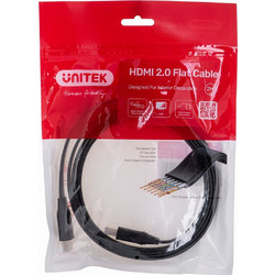 Unitek Καλώδιο HDMI 2.0 Flat HDMI Male to HDMI Male 2m Black