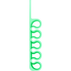 Silicone office organizer - green