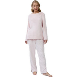 Aruelle Liara Σετ Γυναικείες Πιτζάμες Χειμωνιάτικες Fleece Ροζ 39.01.23.891