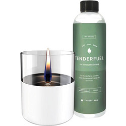 Σετ Gift Pack Επιτραπέζια εστία φωτιάς Lilly 10 & Tenderfuel 1lt Τenderflame με διάρκεια καύσης 9 - 10 ώρες, χωρητικότητα δεξαμενής 300ml και διαστάσεις 10x11.5cm - White - TENDERFLAME