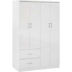 ΝΤΟΥΛΑΠΑ 4ΦΥΛΛΗ ME 2 ΣΥΡΤΑΡΙΑ BLAKELY HM339.05 ΛΕΥΚΗ 120Χ42,5Χ180,5 εκ. HOMEMARKT