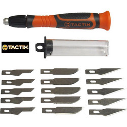 Tactix Σετ Κοπίδια με Αντιολισθητική Λαβή & 15 Λάμες Ξυλογλυπτικής 17τμχ 545291