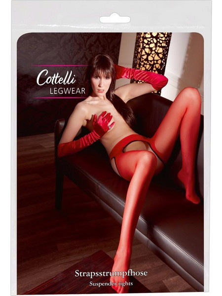 Cottelli LEGWEAR Sex Stockings Red