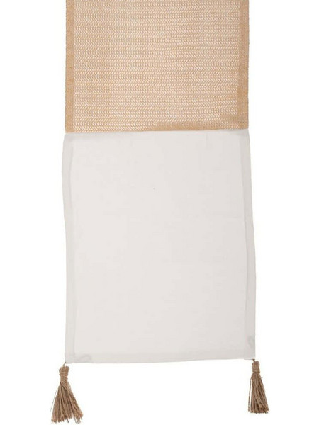Τραβέρσα 91742 Cream-White 32X150 Ύφασμα