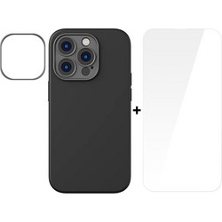 Baseus Case + Screen Protector Liquid Gel MagSafe Apple iPhone 14 Pro Max /black/