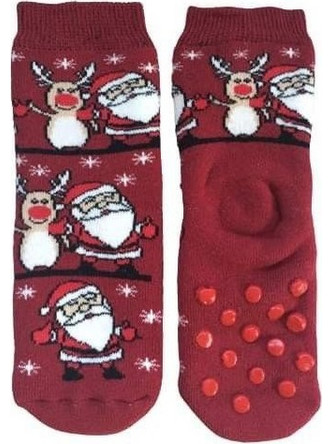 Παιδικές Χριστουγενιατικες κάλτσες Kids Christmas Socks N1 Κόκκινο