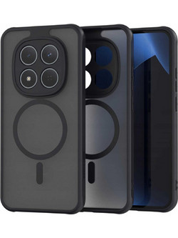 Θήκη Xiaomi Redmi Note 15 Pro 4G Spacecase Hybrid MagSafe Σκληρή Ημιδιάφανη με MagSafe - Black (5905719140120)