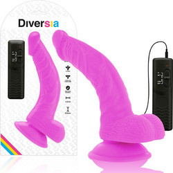Diversia Flexible Vibrating Ρεαλιστικός Δονητής για Ζευγάρια με Τηλεχειριστήριο 21.5cm Μωβ
