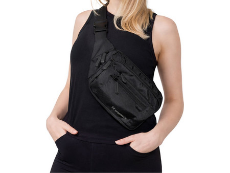 Wozinsky WSB-W1 unisex shoulder bag with adjustable strap, waterproof - black