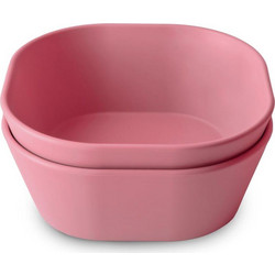 Mushie Σετ 2 Τετράγωνα Μπωλ PP Dusty Rose - Mushie 66-102155