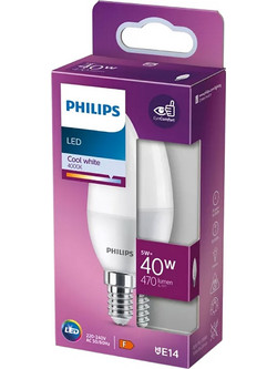 Philips Λαμπτήρας Ε14 5W 4000K 470lm
