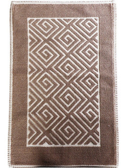 Espiel Labyrinth Χαλί Ορθογώνιο Καλοκαιρινό Βαμβακερό 140x200cm Brown