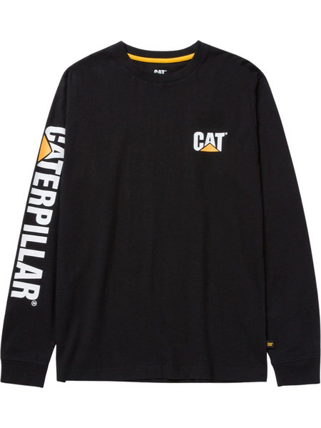 CAT Μπλουζάκι μακρυμάνικο trademark tee μαύρο 2XL 1510034
