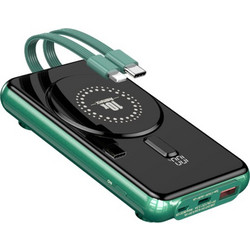 Remax RPP-268 Fayeo Wireless Magsafe Power Bank 10000mAh 22.5W με Θύρα USB-A & Θύρα USB-C Black Green