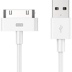 POWERTECH Καλώδιο USB 2.0 σε iPad & iPhone 4/4S CAB-U024, λευκό, 1m