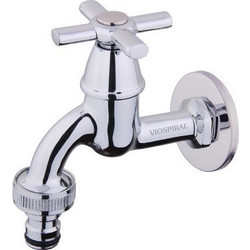 Viospiral Κάνουλα 1/2" Χρωμέ Μισόστροφη με Ροζέτα 39-2618