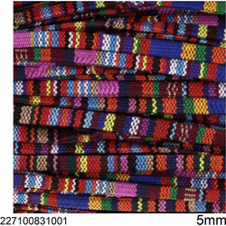 Κορδόνι Ύφασμα Boho Πλακέ 5mm 227100831 ΠΟΛΥΧΡΩΜΟ 1ΜΕΤΡΟ