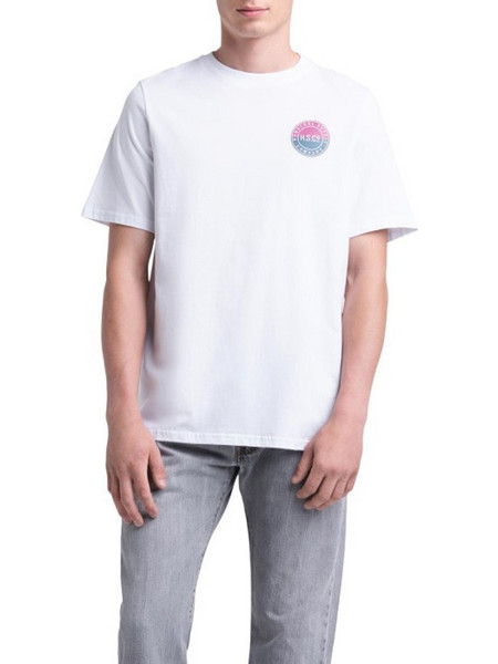 HERSCHEL Men M Tee Ttone Logo Stamp - BRIGHT WHITE - 50027-00543