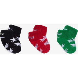 HUF Kids Plantlife Baby Seeds Sock 3-Pack - BLACK - SK00306-BLACK