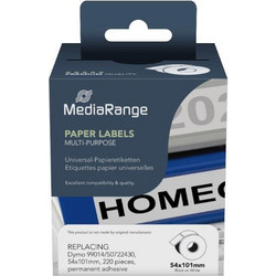 Χάρτινες Ετικέτες Γενικής Χρήσης MediaRange (Dymo 99014/S0722430) 54x101mm/220 pcs (Μαύρα Γράμματα σε Λευκό Φόντο) (MRDY99014)