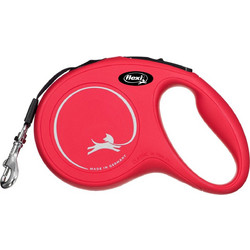 Flexi New Classic Πτυσσόμενο Λουρί Σκύλου έως 25kg 5m Κόκκινο
