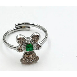 Green teddy steel ring γυναικείο δαχτυλίδι