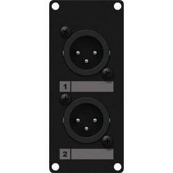 Caymon CASY126 - Πάνελ τοποθέτησης 2 βυσμάτων XLR male σε 3-pin terminal block