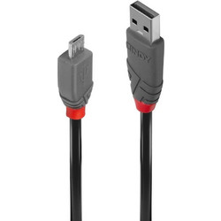 Lindy LY-36732 Anthra Line Regular USB 2.0 to micro USB Cable Μαύρο 1m