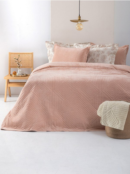 Palamaiki Κουβερλι Υπέρδιπλο 220x240 DIZZA ROSE Ροζ